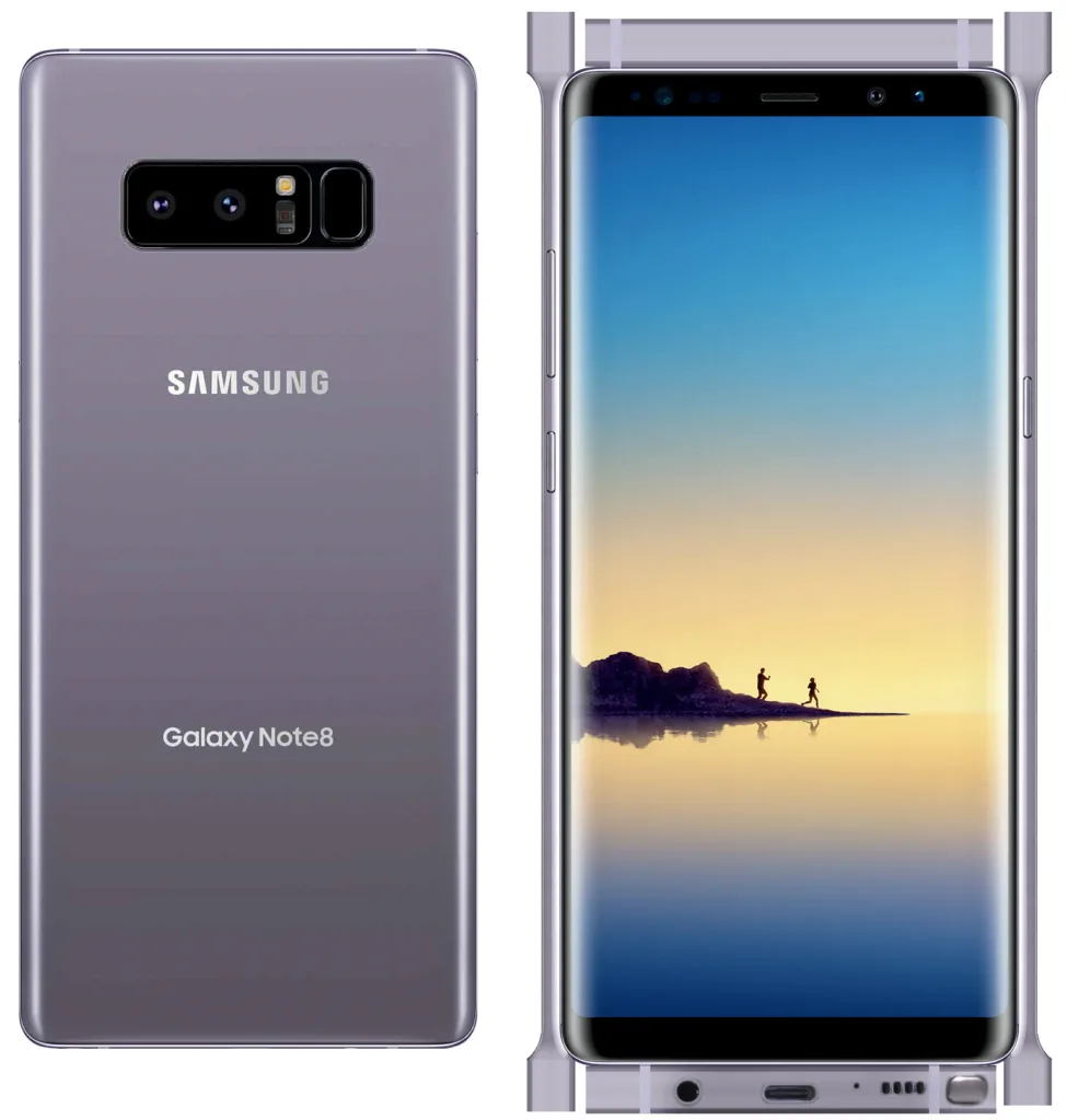Tak Samsung Galaxy Note 8 wygląda z przodu i z tyłu